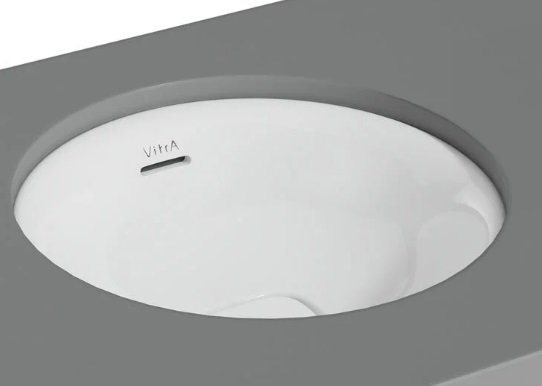 Vitra 7532B003-1082 Metropole Yuvarlak Tezgahaltı Lavabo Parlak Beyaz.